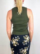 Cropped Jordyn Tank in Loden - The Shoe Hive