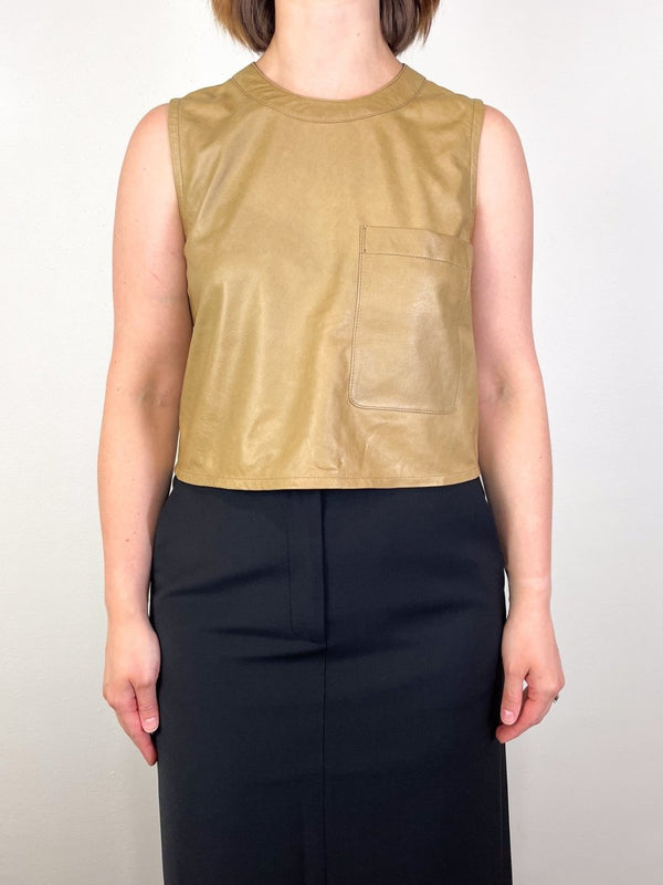 Cropped Muscle Tank in Kelp - The Shoe Hive