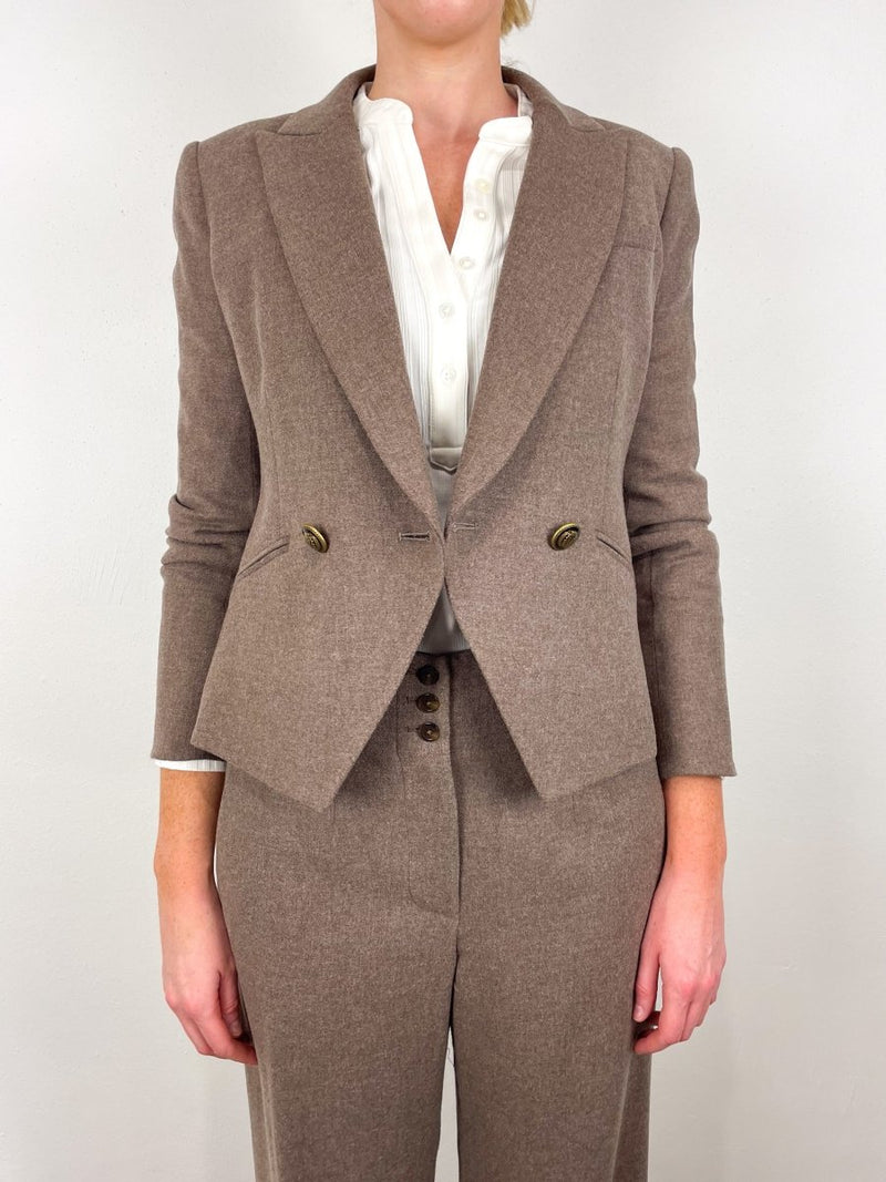Cropped Rickie Dickey Jacket in Lichen Melange - The Shoe Hive