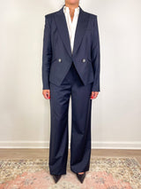 Cropped Rickie Dickey Jacket in Navy - The Shoe Hive