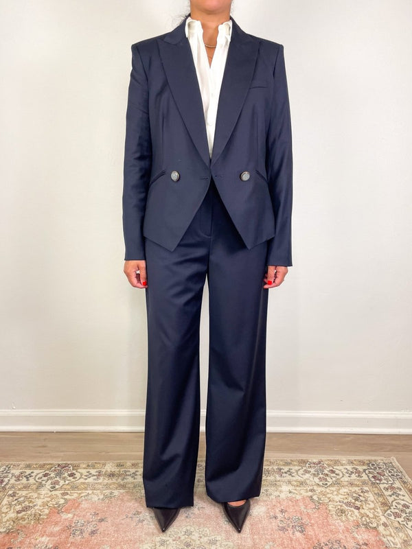 Cropped Rickie Dickey Jacket in Navy - The Shoe Hive
