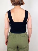 Cropped Tank in Black - The Shoe Hive