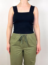 Cropped Tank in Black - The Shoe Hive