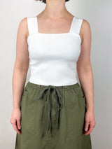 Cropped Tank in White - The Shoe Hive