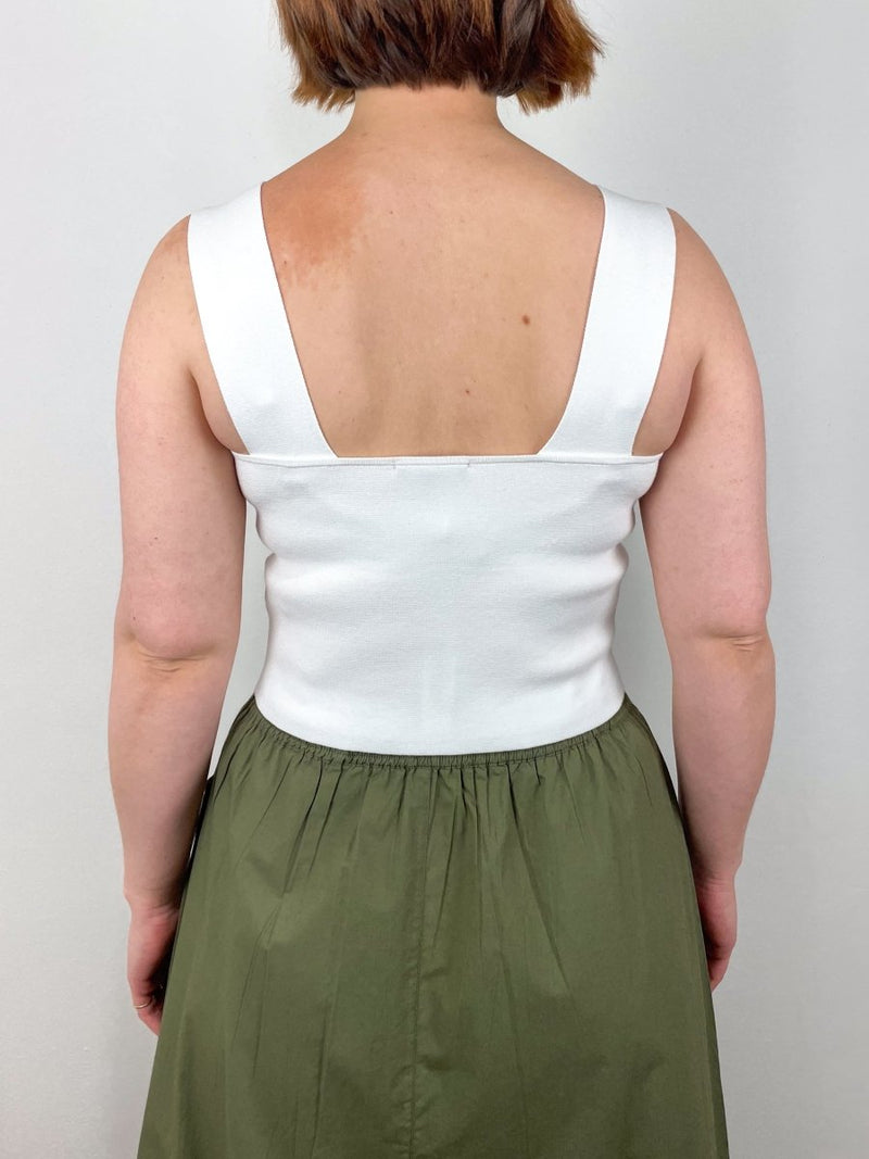 Cropped Tank in White - The Shoe Hive