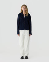 Cropped Western Shirt in Midnight - The Shoe Hive