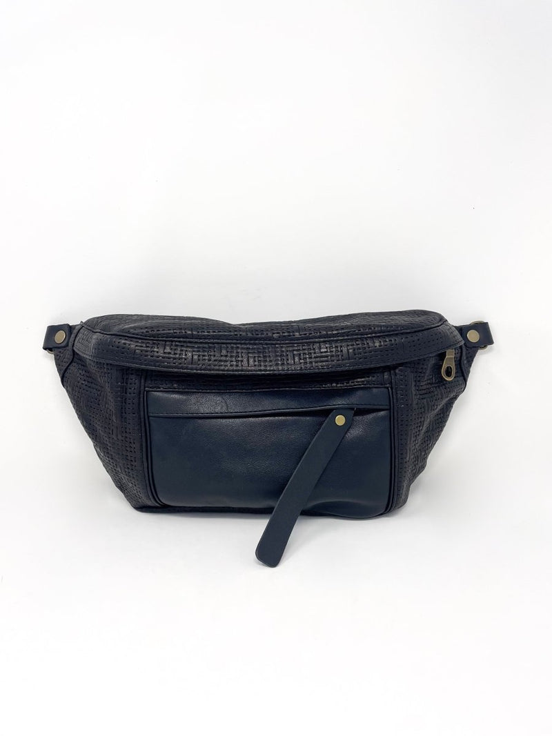 Cross Your Heart Sling Leather in Black Basketweave - The Shoe Hive
