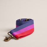 Crossbody Strap Surfer Stripe in Navy/Purple/Red - The Shoe Hive