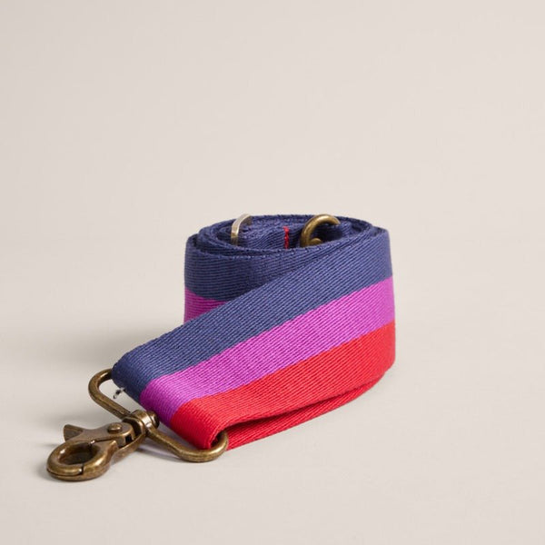 Crossbody Strap Surfer Stripe in Navy/Purple/Red - The Shoe Hive