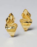 Crumpled Gold Small Post Earring - The Shoe Hive