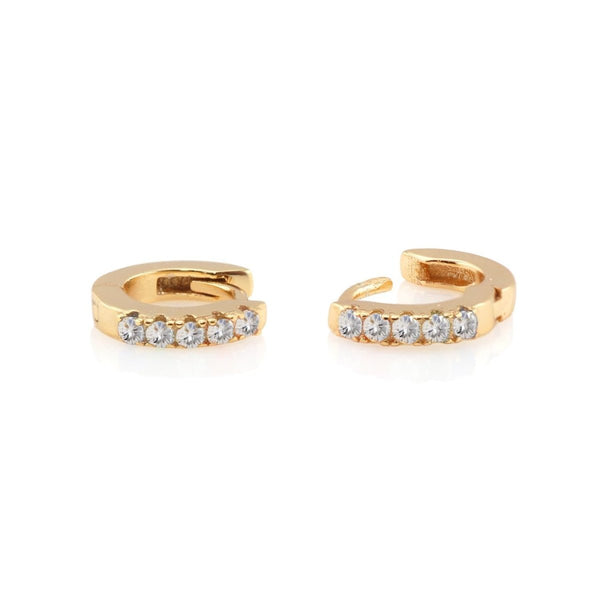 Crystal Huggie Hoop Earrings - The Shoe Hive