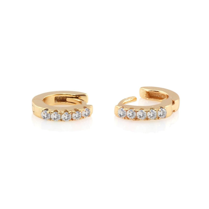 Crystal Huggie Hoop Earrings - The Shoe Hive