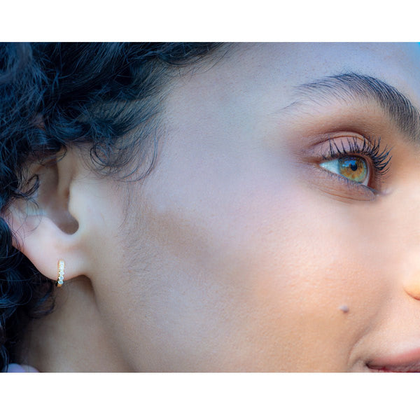 Crystal Huggie Hoop Earrings - The Shoe Hive
