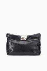 Cuff Clutch in Black Snake - The Shoe Hive