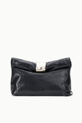Cuff Clutch in Black Snake - The Shoe Hive