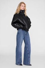 Cyrus Jacket in Black Recycled Leather - The Shoe Hive