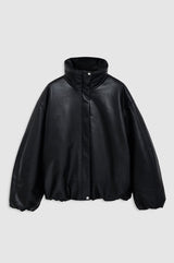 Cyrus Jacket in Black Recycled Leather - The Shoe Hive