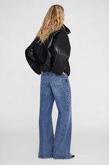 Cyrus Jacket in Black Recycled Leather - The Shoe Hive