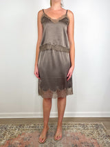 Lace Trimmed Cami in Cocoa