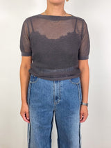 Dahlia Top in Charcoal - The Shoe Hive