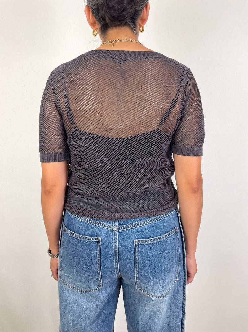 Dahlia Top in Charcoal - The Shoe Hive