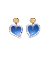Dali Heart Earrings in Blue - The Shoe Hive