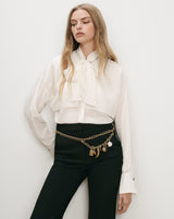 Darlis Blouse in Dove - The Shoe Hive