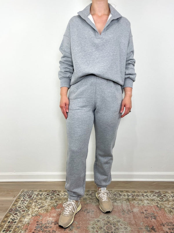 Davis Sweatpant in Heather Grey - The Shoe Hive