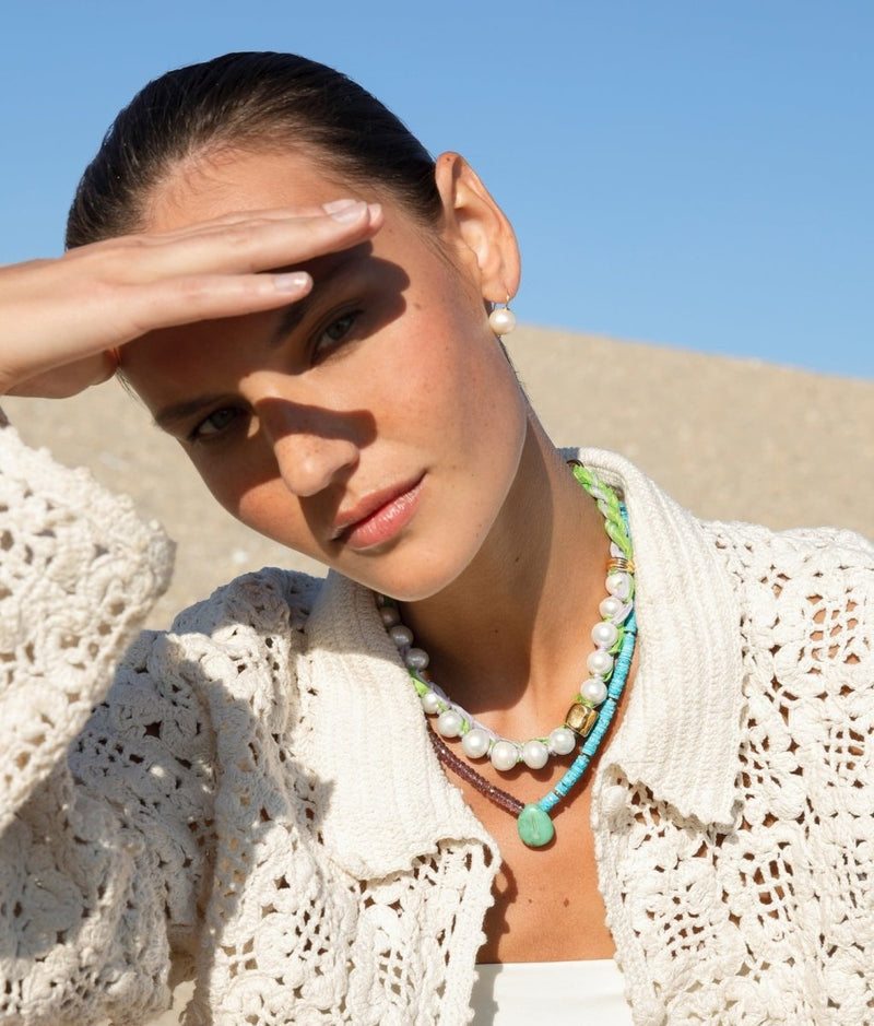 Daybreak Collar in Lavender and Lime - The Shoe Hive