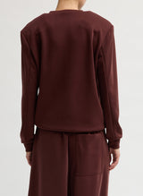 Feather Weight Viscose Removable Shoulder Pad LS in Bordeaux