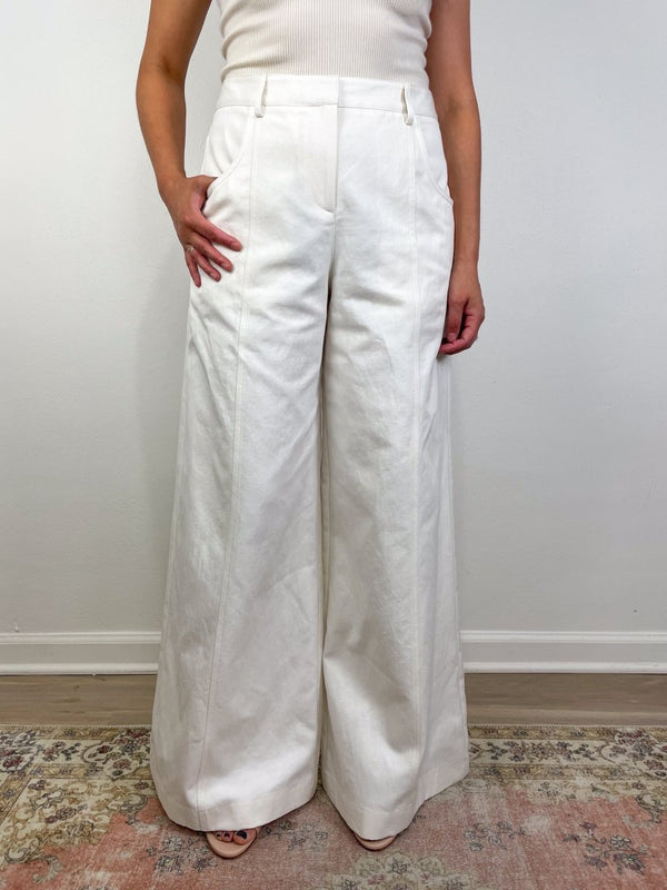 Dee's Trouser in Ivory - The Shoe Hive