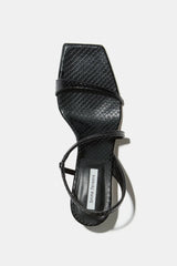 Delicat in Black Embossed Snake - The Shoe Hive