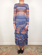 Delila Ruffle Knit Skirt in Sunset - The Shoe Hive