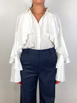 Demaris Blouse in Dove - The Shoe Hive
