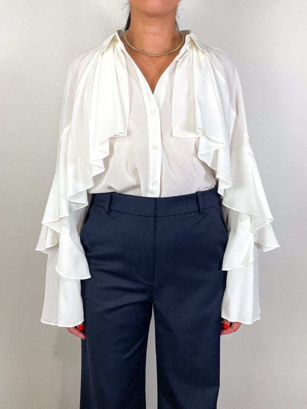 Demaris Blouse in Dove - The Shoe Hive