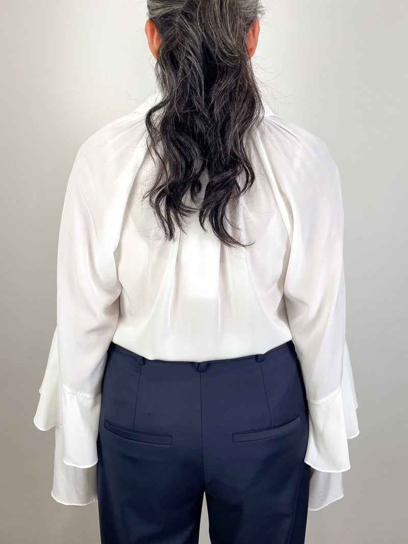 Demaris Blouse in Dove - The Shoe Hive