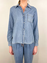 Denim Button Down in Blue Wash - The Shoe Hive