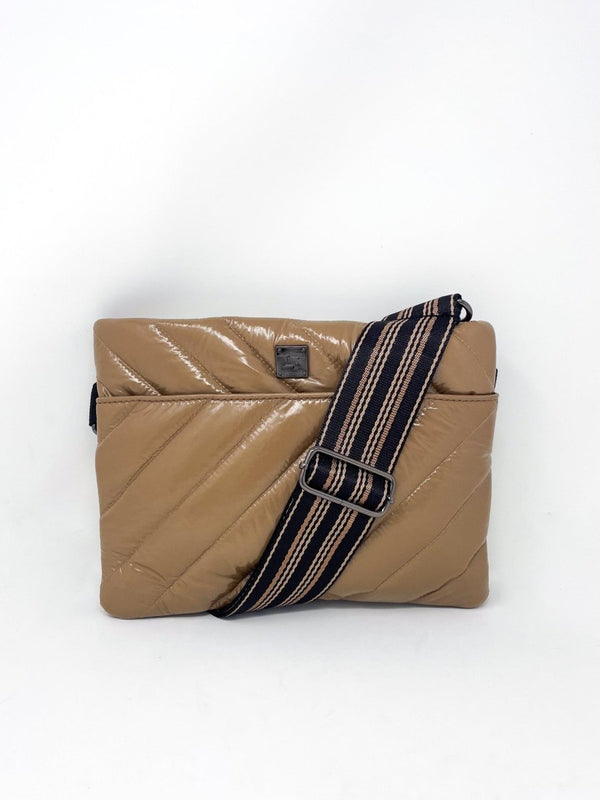 Diagonal Bum Bag 2.0 in Glossy Carmel - The Shoe Hive