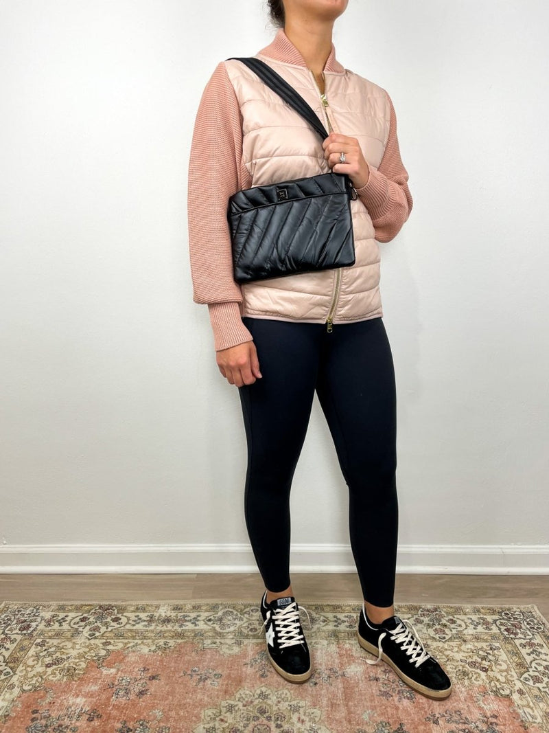 Diagonal Bum Bag 2.0 in Pearl Black - The Shoe Hive