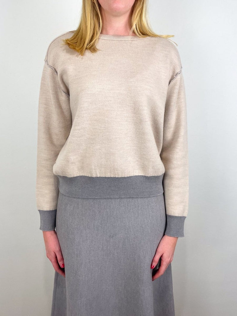 Dobrich Pullover Sweater in Sand/Taupe - The Shoe Hive
