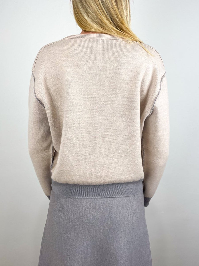 Dobrich Pullover Sweater in Sand/Taupe - The Shoe Hive