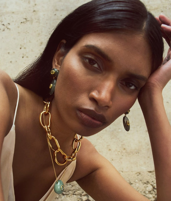 Dorothy Earrings in Green Jade - The Shoe Hive