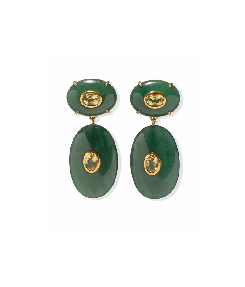 Dorothy Earrings in Green Jade - The Shoe Hive