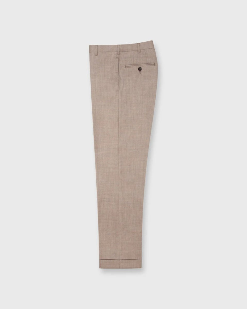 Dress Trouser in Wheat Wool Hopsack - The Shoe Hive