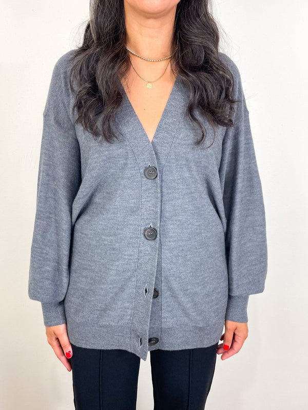 Drippy Tissue Cardigan in Grey - The Shoe Hive
