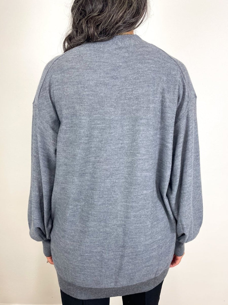 Drippy Tissue Cardigan in Grey - The Shoe Hive