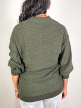 Drippy Tissue Cardigan in Olive - The Shoe Hive