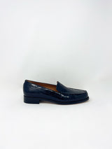 Danielle Slip On Loafer in Black Embosed