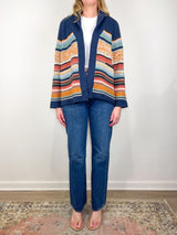 The Mountain Lodge Cardigan in Taos Stripe