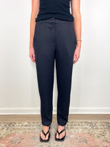 Eco Acetate Viscose Grace Trouser in Black - The Shoe Hive